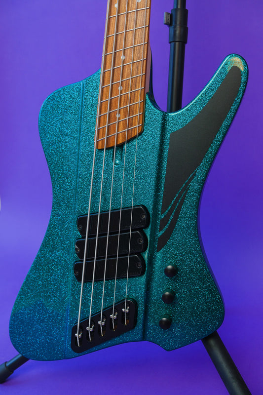 Dingwall D-Roc standard 5 Aquamarine Metal Flake