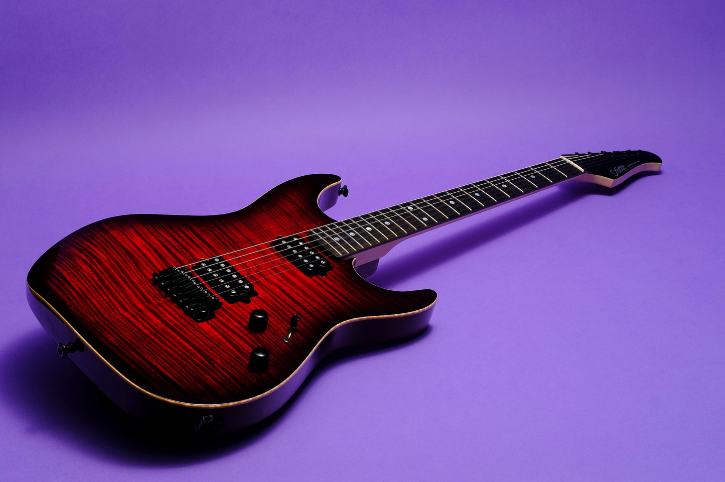Xotic XS Core Bent Top - Dark Red Burst
