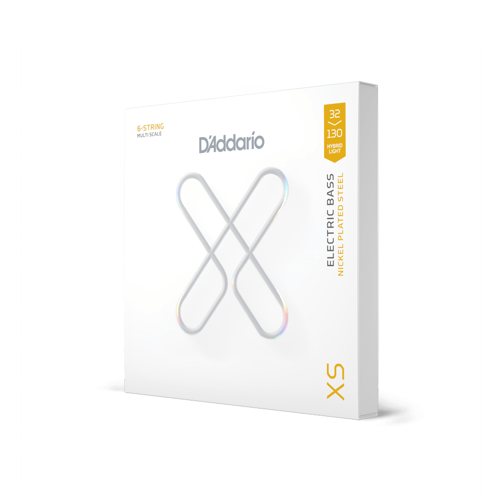 D'Addario XS Nickel 6, Multi Scale, 32-130 Hybrid Light