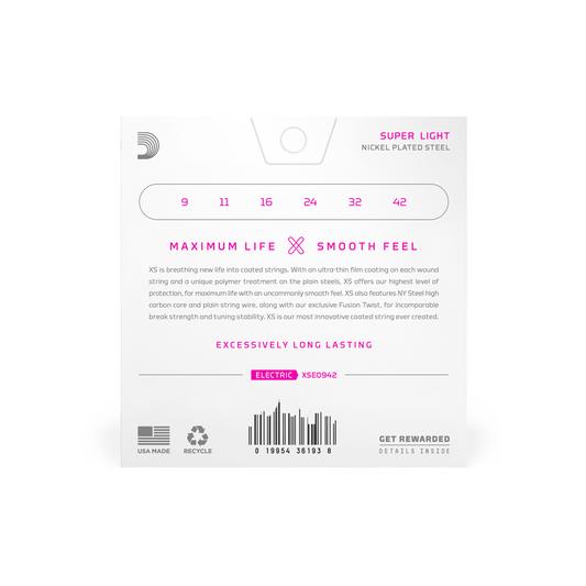 D'Addario XS Nickel, 09-42 Super Light