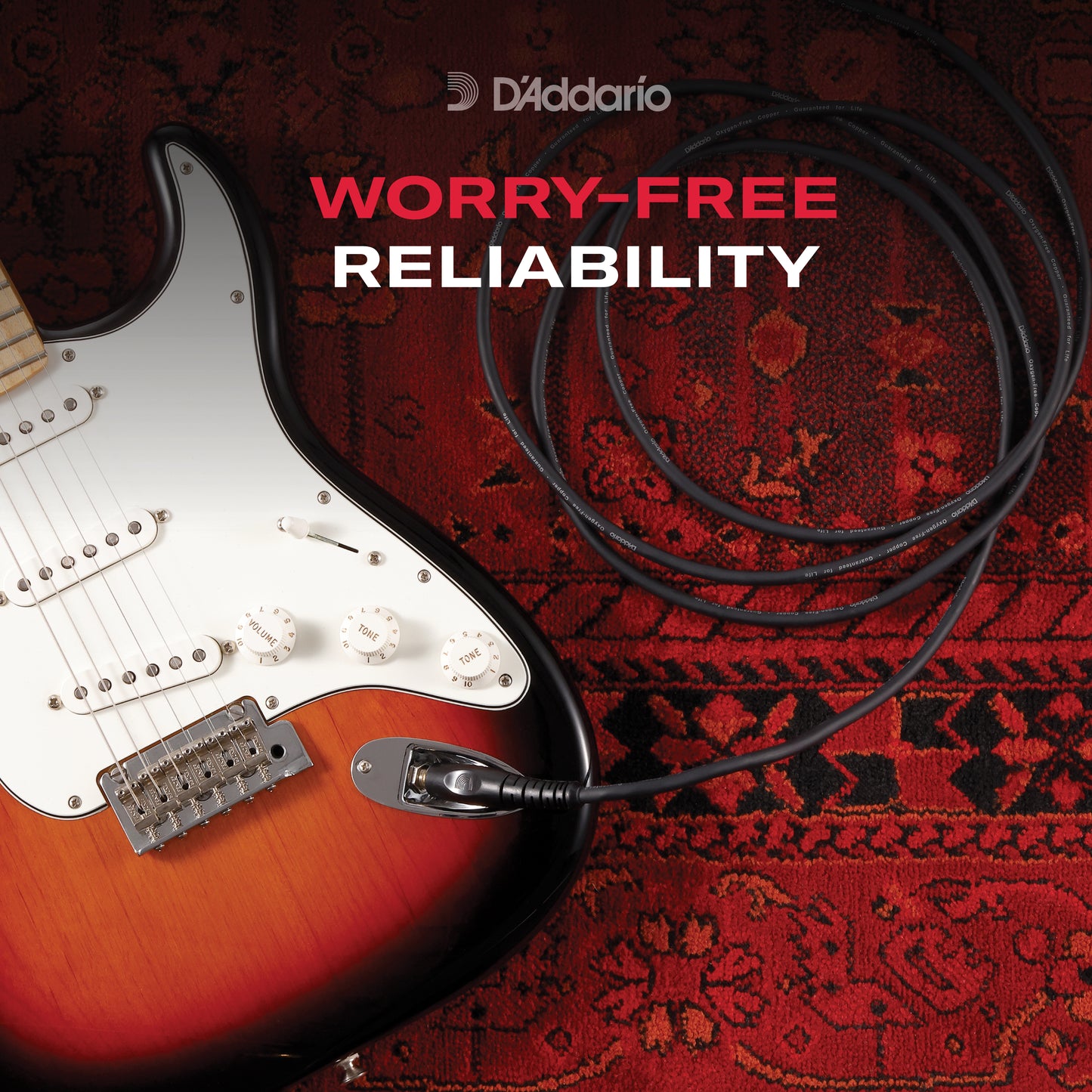 D’Addario Custom Series Instrument Cable - 3m / 10ft