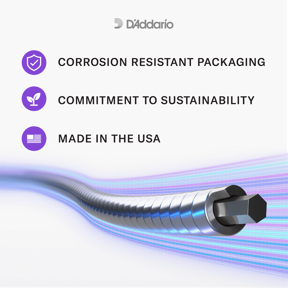 D'Addario ECG24 Chromes Flat Wound, Jazz Light, 11-50