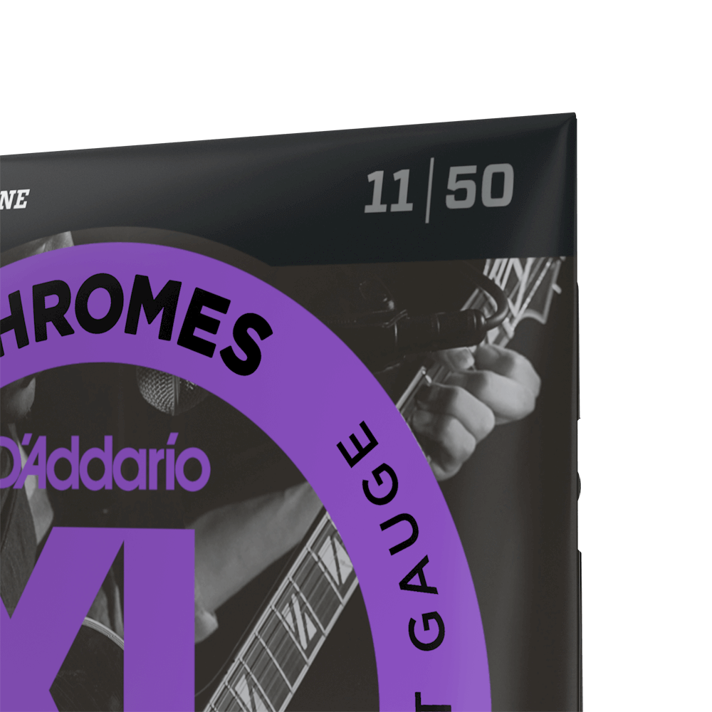 D'Addario ECG24 Chromes Flat Wound, Jazz Light, 11-50