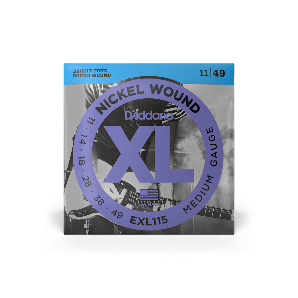 D'Addario EXL115 Nickel Wound, Medium/Blues-Jazz Rock, 11-49