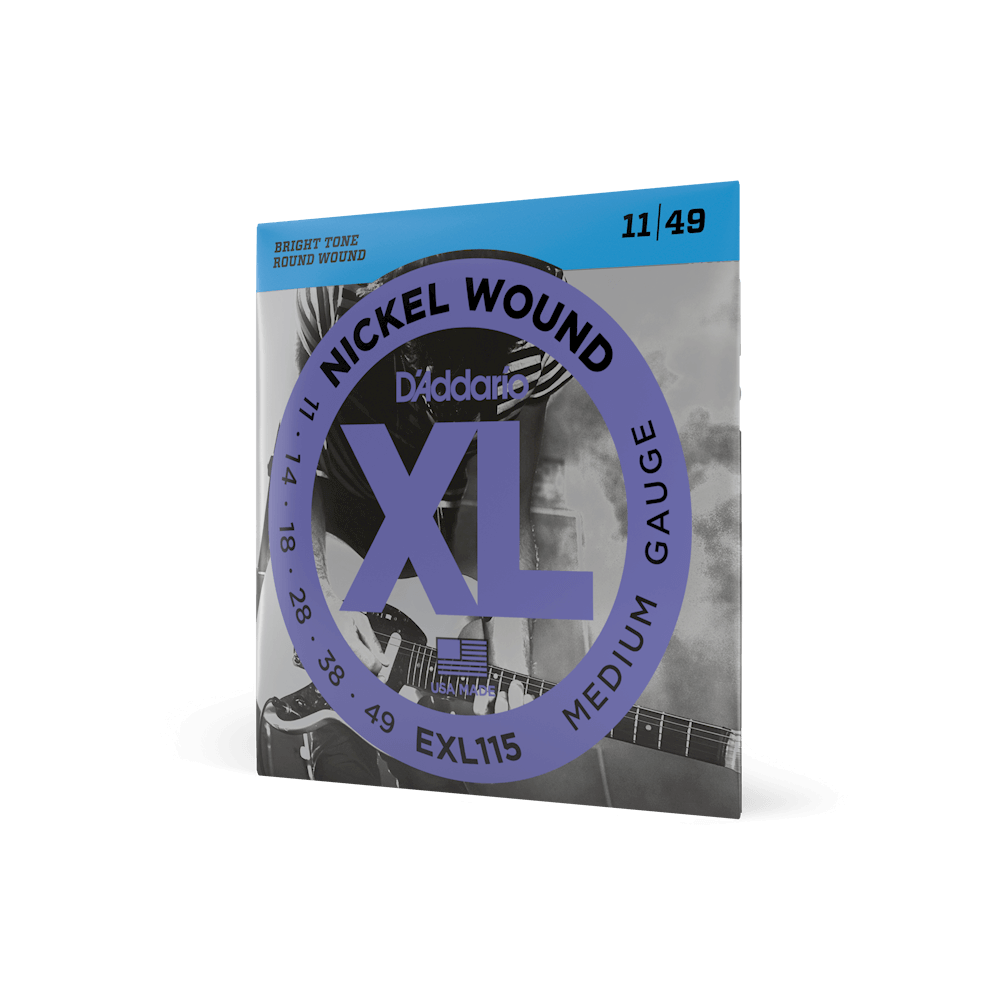 D'Addario EXL115 Nickel Wound, Medium/Blues-Jazz Rock, 11-49
