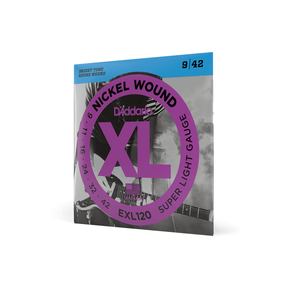 D'Addario EXL120 Nickel Wound, Super Light, 9-42