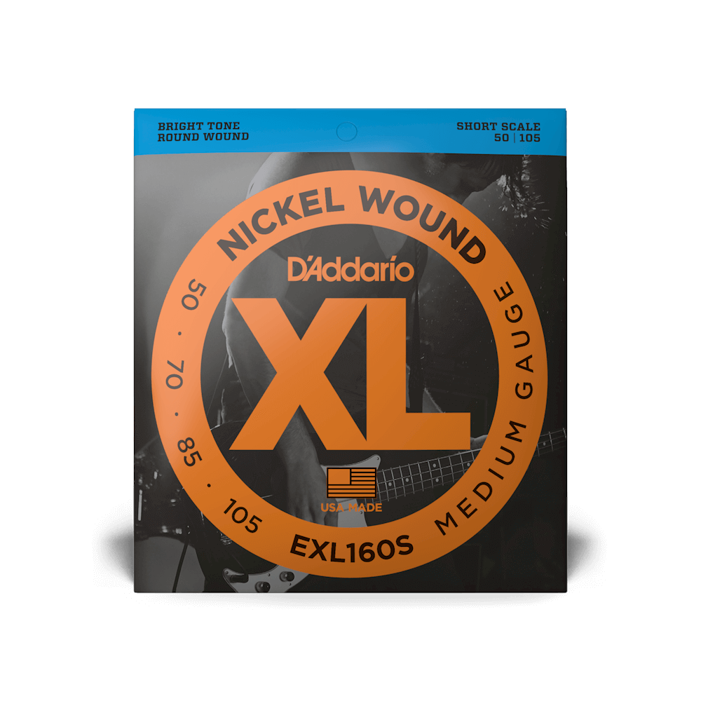 D'Addario EXL160S Nickel Wound Bass, Medium, 50-105, Short Scale