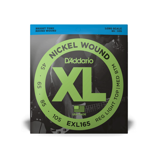 D'Addario EXL165 Nickel Wound Bass, Custom Light, 45-105, Long Scale