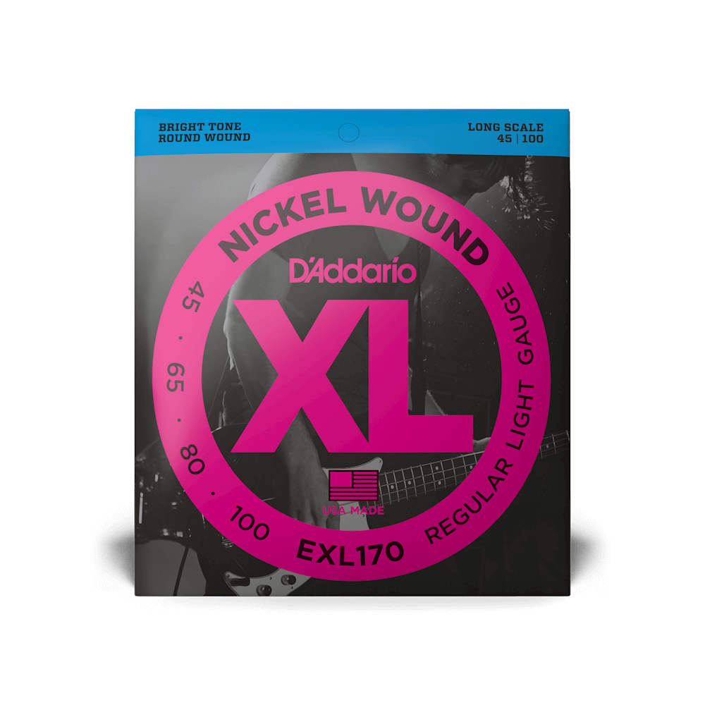D'Addario EXL170 Nickel Wound Bass, Light, 45-100, Long Scale