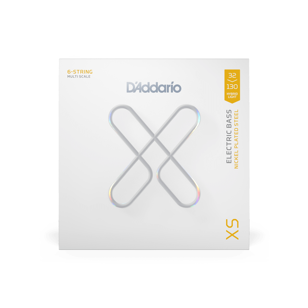 D'Addario XS Nickel 6, Multi Scale, 32-130 Hybrid Light