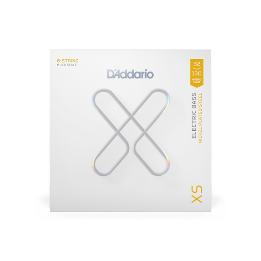 D'Addario XS Nickel 6, Multi Scale, 32-130 Hybrid Light