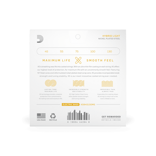 D'Addario XS Nickel 5, Multi Scale, 45-130 Hybrid Light