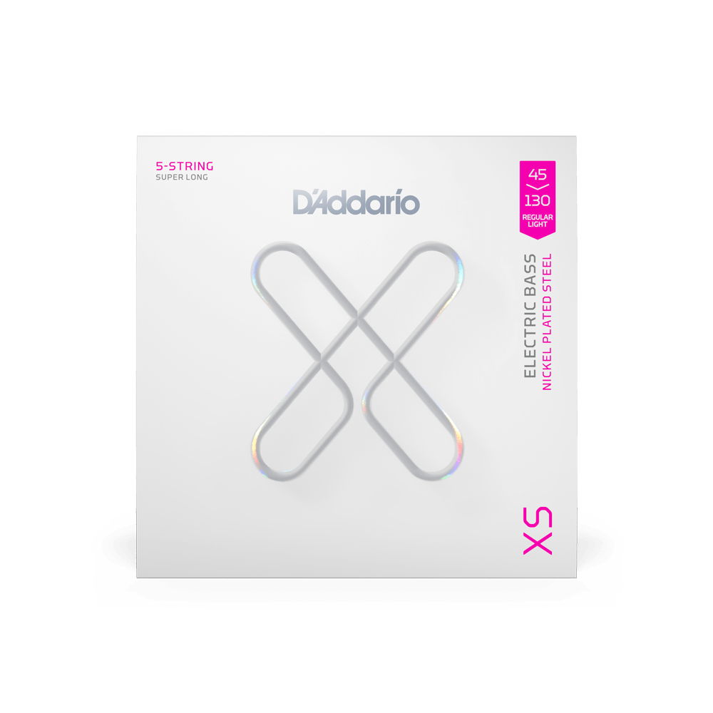 D'Addario XS Nickel 5,  Super Long Scale, 45-130 Regular Light
