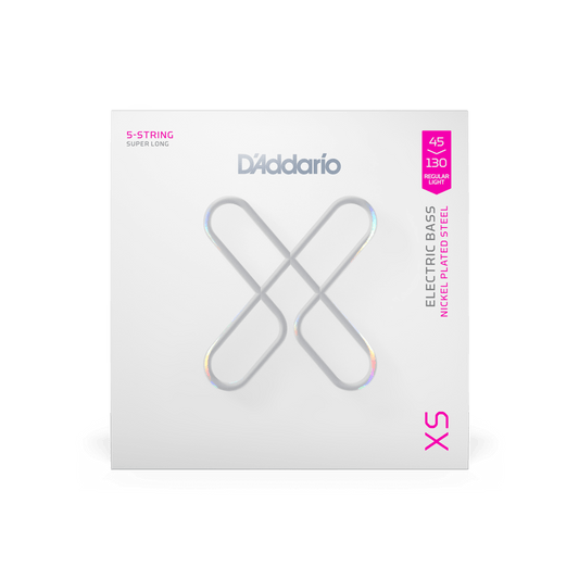 D'Addario XS Nickel 5,  Super Long Scale, 45-130 Regular Light
