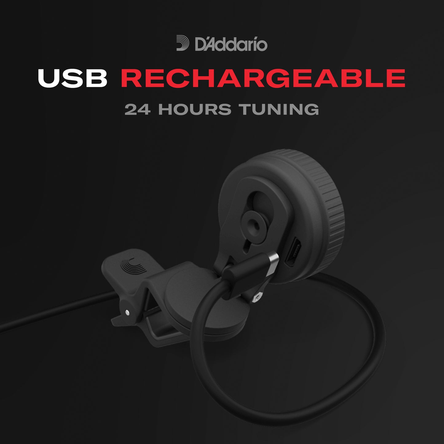 D’Addario Nexxus 360 Rechargeable Clip-On Tuner